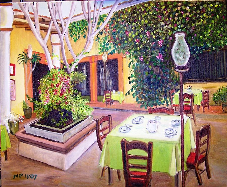 Mexican Garden Restaurant Painting by Madeleine Prochazka