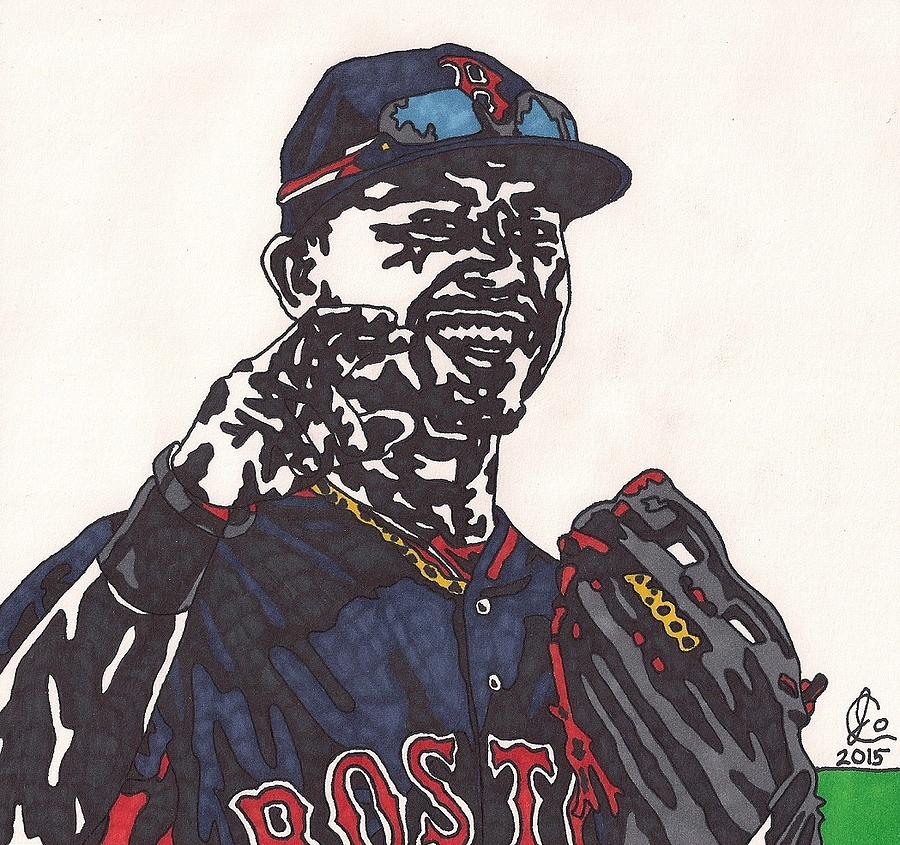 Mookie Betts 2 Drawing by Jeremiah Colley