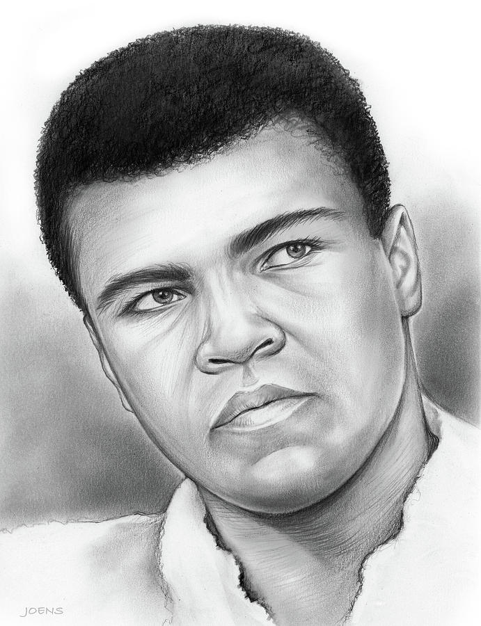 Muhammad Ali Pencil Drawing