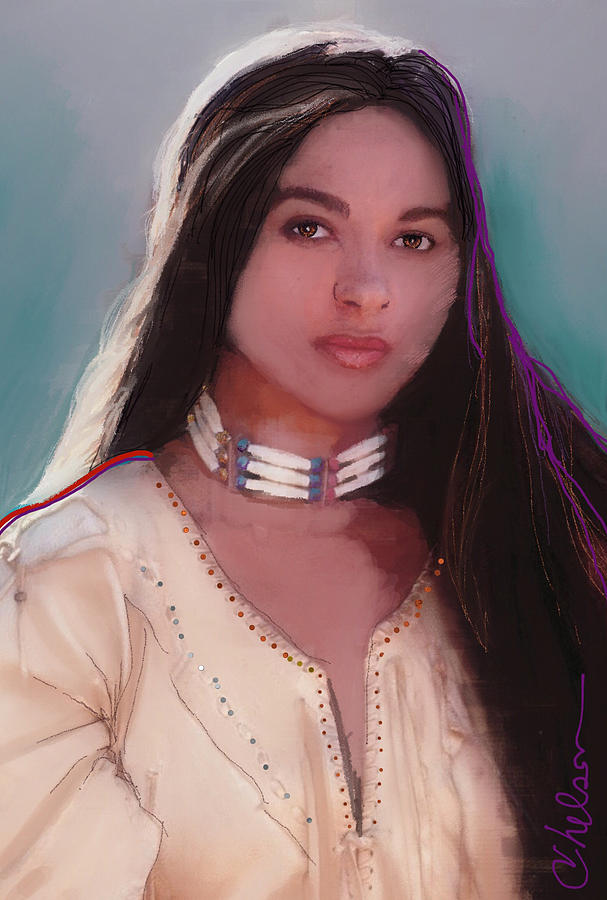 Native American Portrait Painting By Craig Nelson Fine Art America