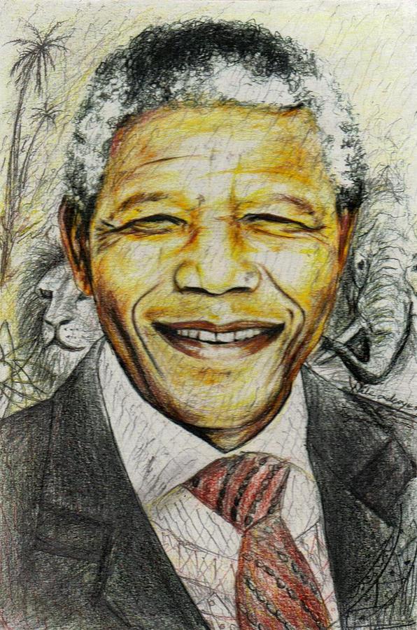 Nelson Mandela Painting By Wale Adeoye