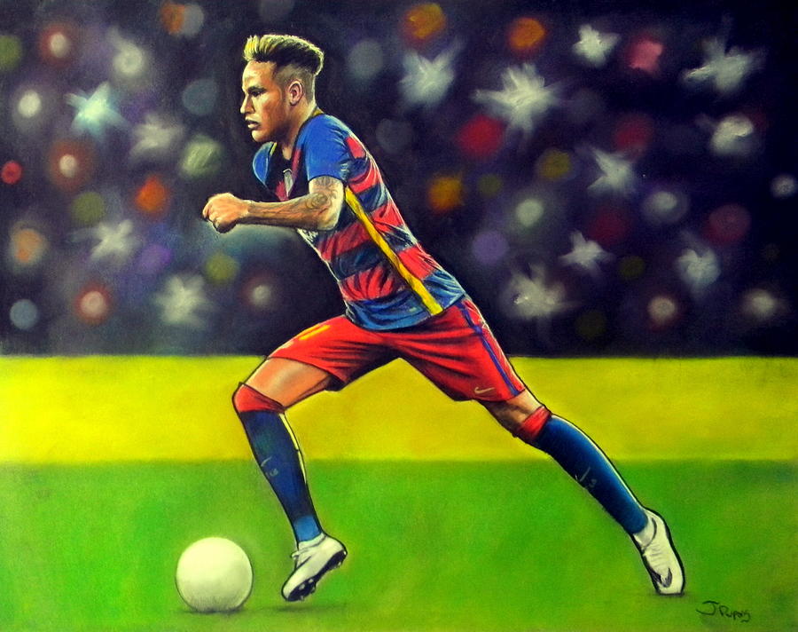 Neymar Fcb Pastel By Dimitris Papadakis Pixels