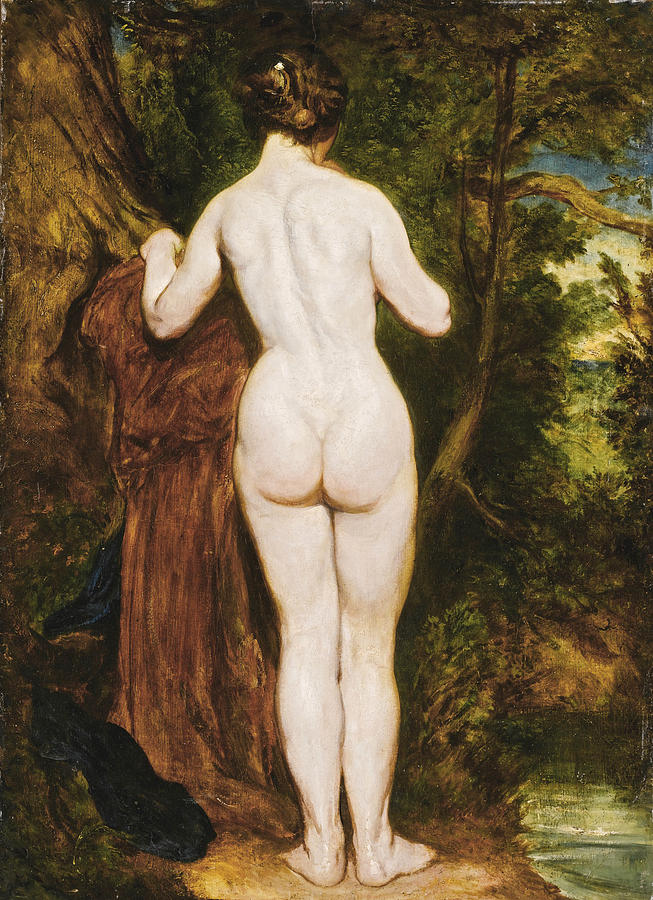 Nude Bather By A Stream Painting By William Etty Pixels