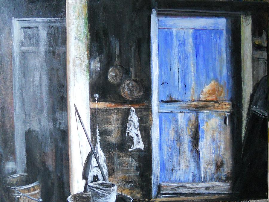 Old Blue Door Painting By Joseph Simone