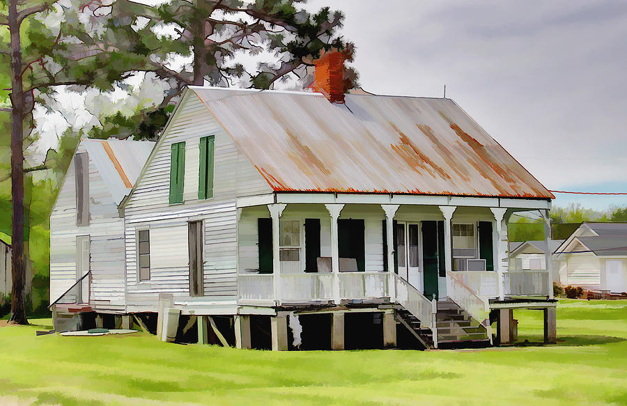 old-cajun-house-digital-art-by-shane-adams