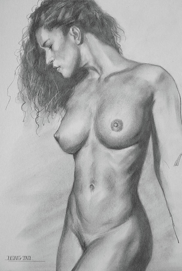 Original Drawing Male Nude Drawing By Hongtao Huang Fine Art The Best