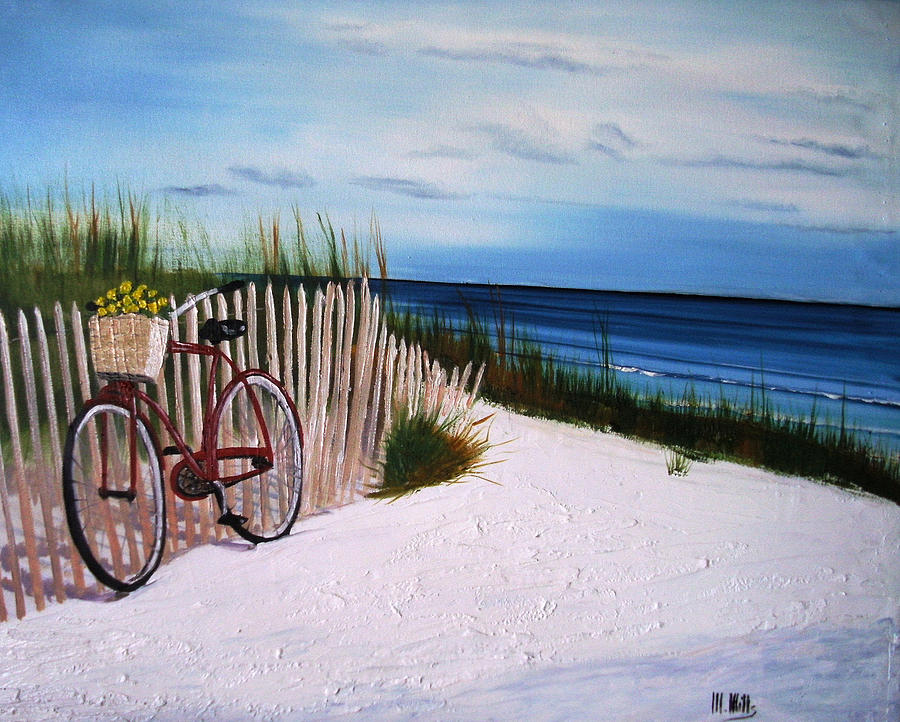 Outer Banks Beach Painting by Maria Mills