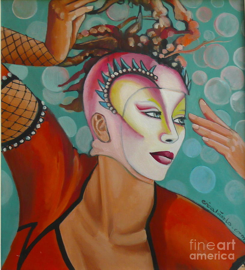 Circus Painting - Painted Faces by <b>Erica Laszlo</b> - painted-faces-erica-laszlo