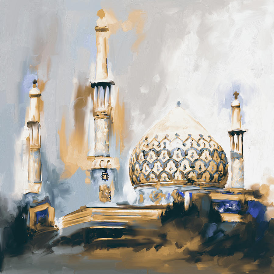 Painting Bahman Mosque Painting By Mawra Tahreem