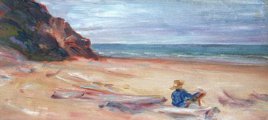 landscape painting with human figure