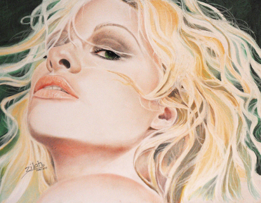 Pamela Anderson Drawing By Zilah Kane