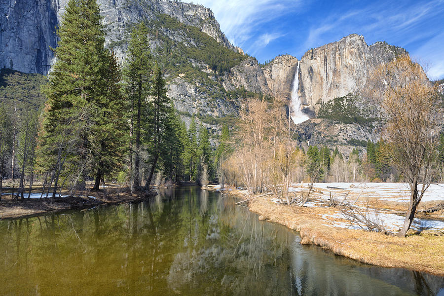 Peaceful Winter River Through Yosemite Valley Photograph By Doug Holck