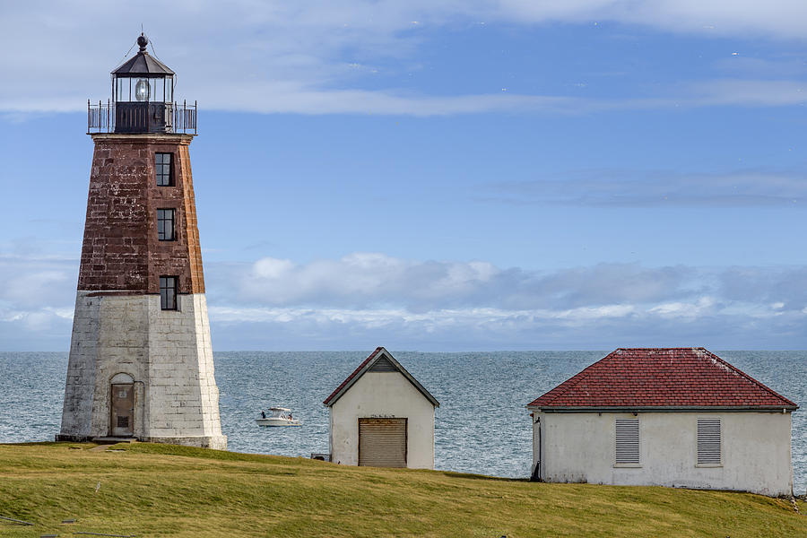 Point Judith Lighthouse Mixed Media By Capt Gerry Hare Pixels