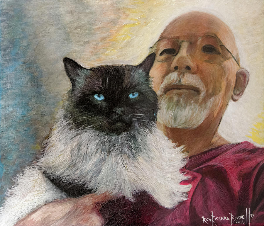 Self Portrait Painting - Portrait Of Veda And Ron by Ron <b>Richard Baviello</b> - portrait-of-veda-and-ron-ron-richard-baviello