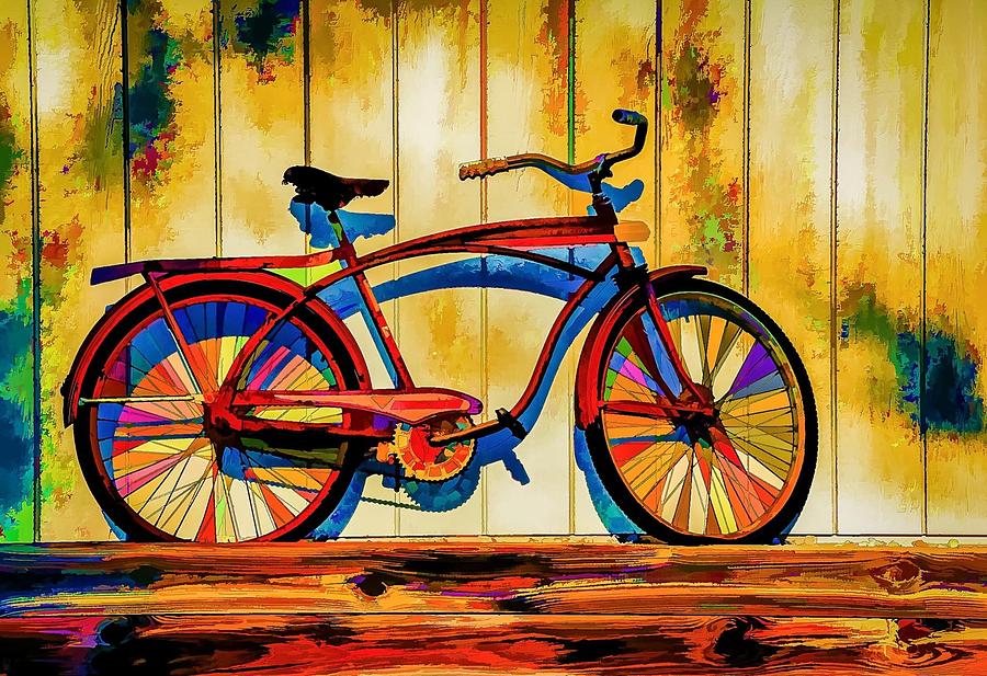 Rainbow Bicycle Digital Art By Robert Brown Fine Art America