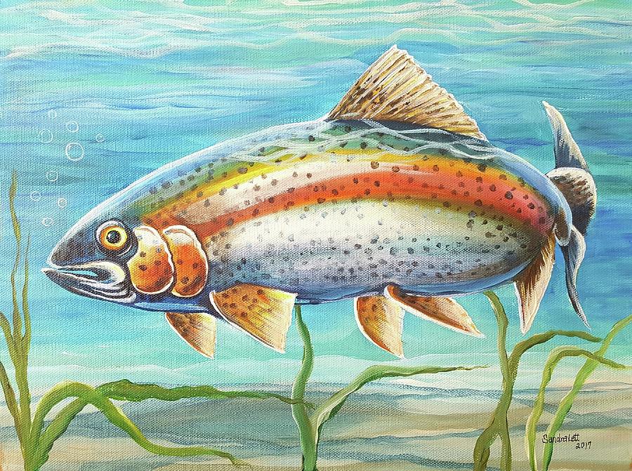 Rainbow Trout Painting By Sandra Lett Fine Art America