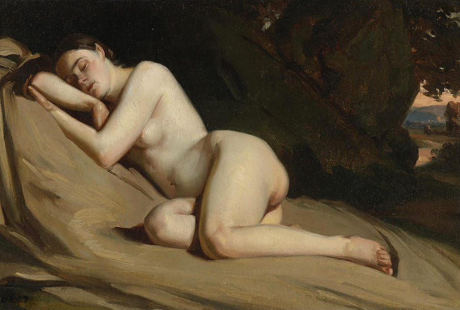 Reclining Female Nude In A Landscape Painting By William Etty Fine