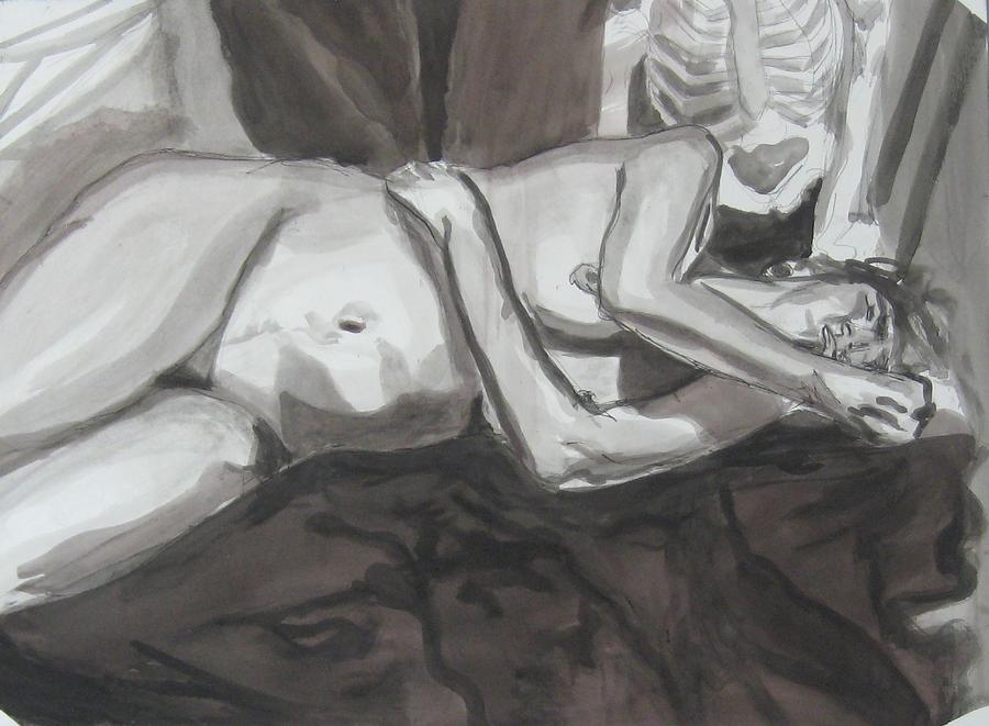 Reclining Female Nude Drawing By Kelly Butz Fine Art America