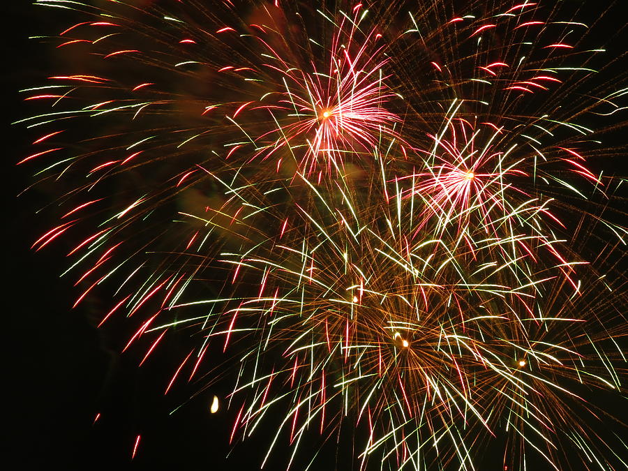 Red And Green Fireworks Photograph By Kyle West