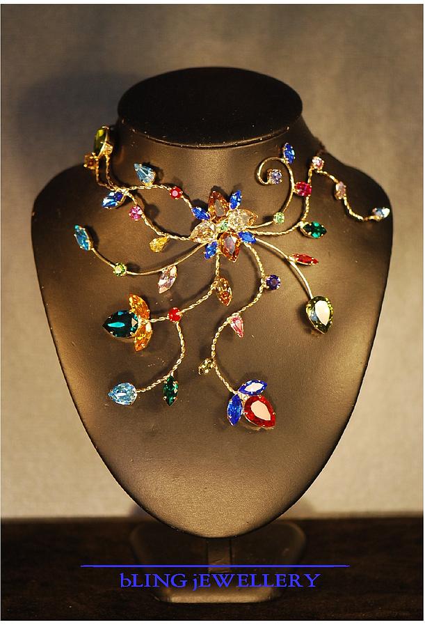 Reduced - Twisted Wire Multi-coloured Crystal Necklace No 3 î€€Jewelryî€ by ...