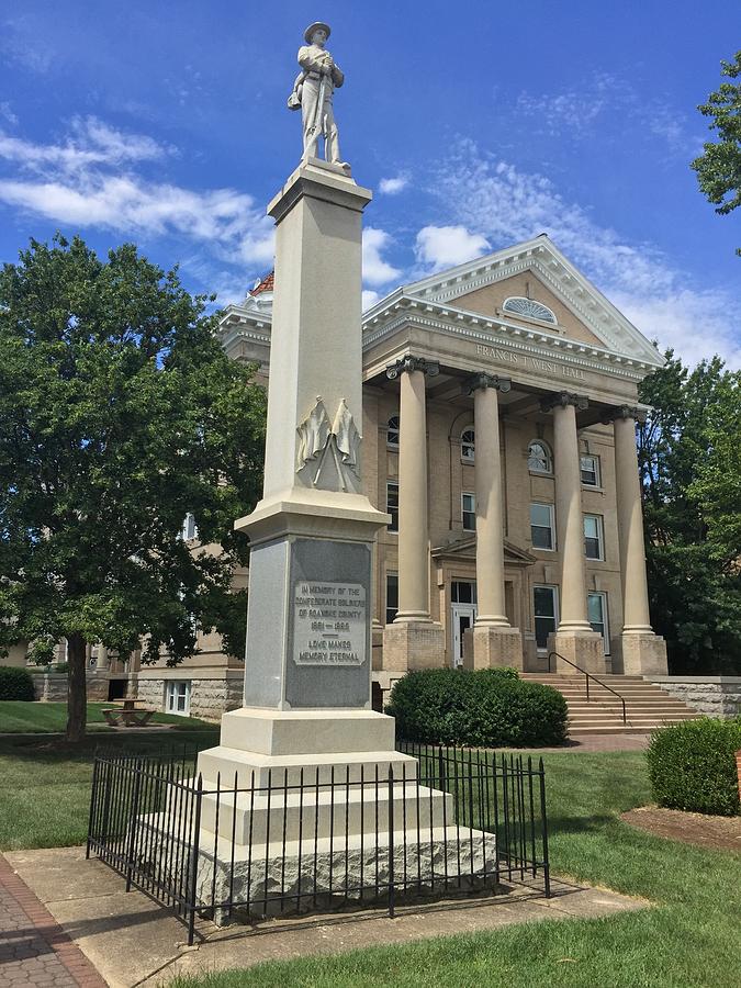 Roanoke College Francis T. West Hall W/ Confederate Monument
