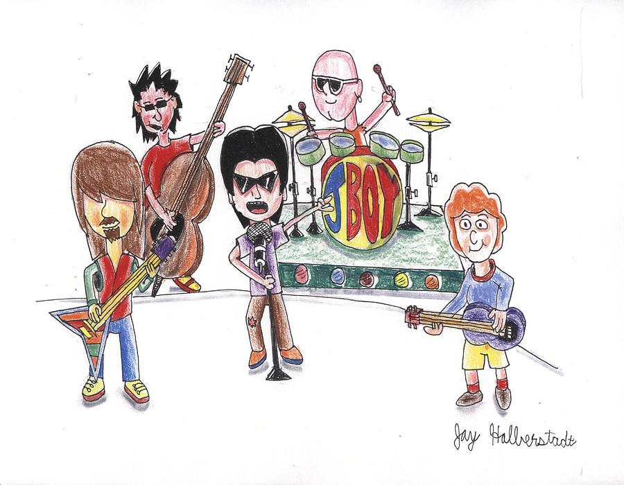 Rock Band Drawing by Jayson Halberstadt