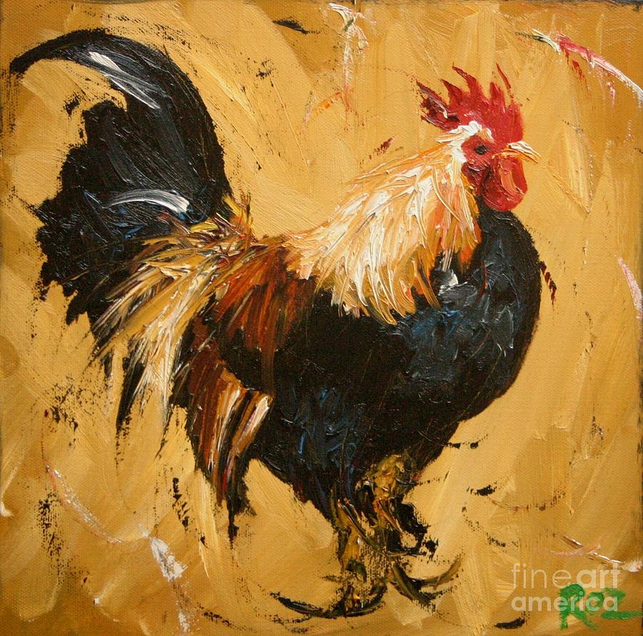Rooster 201 Painting by Rosilyn Young