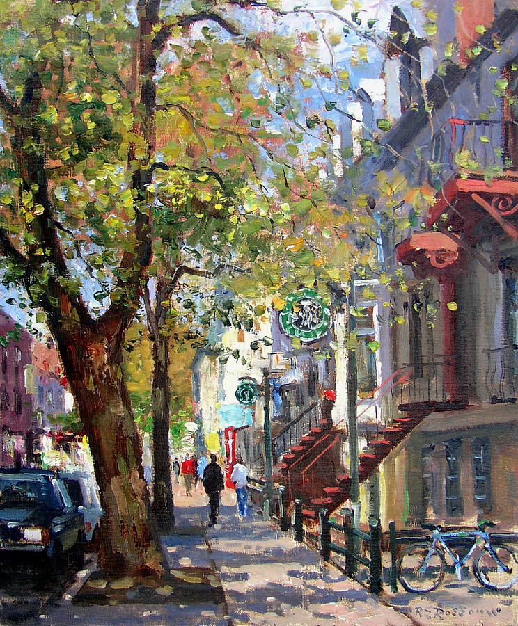 Rue St Denis Montreal Painting by Roelof Rossouw