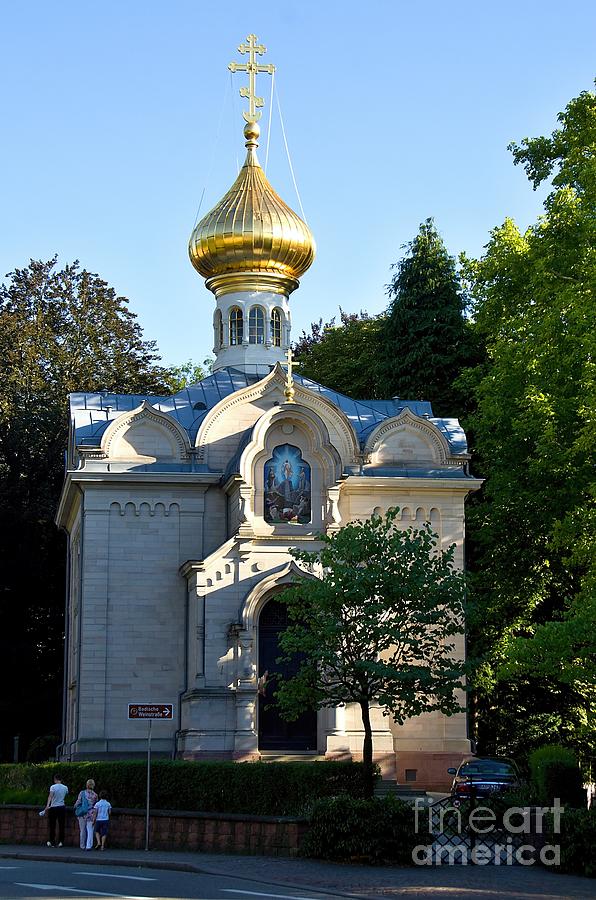 Russian Orthodox Church In Badenbaden Germany Photograph by Elzbieta Fazel