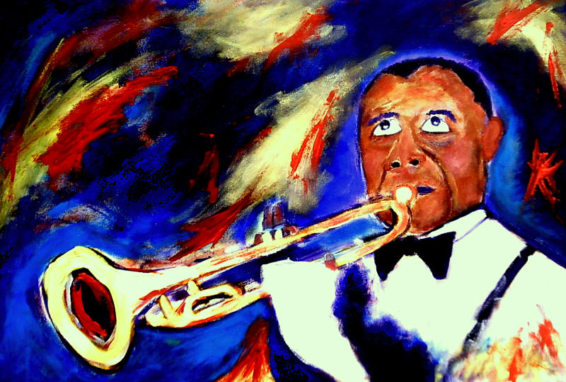 Satchmo Painting By Ted Hebbler Fine Art America