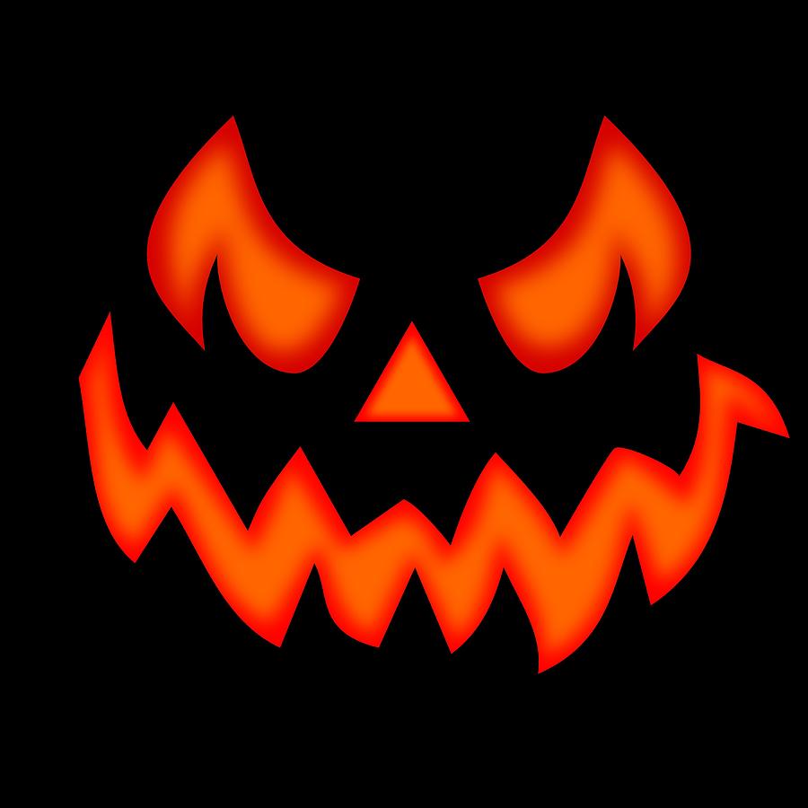 Scary Pumpkin Face Digital Art by Martin Capek