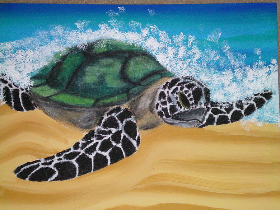 Sea Turtle Painting By Oliver Kalkofen Fine Art America