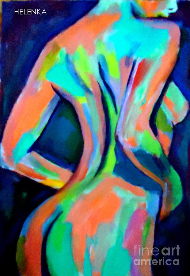 Nude Art Female Nude Abstract Figure Study Original Painting