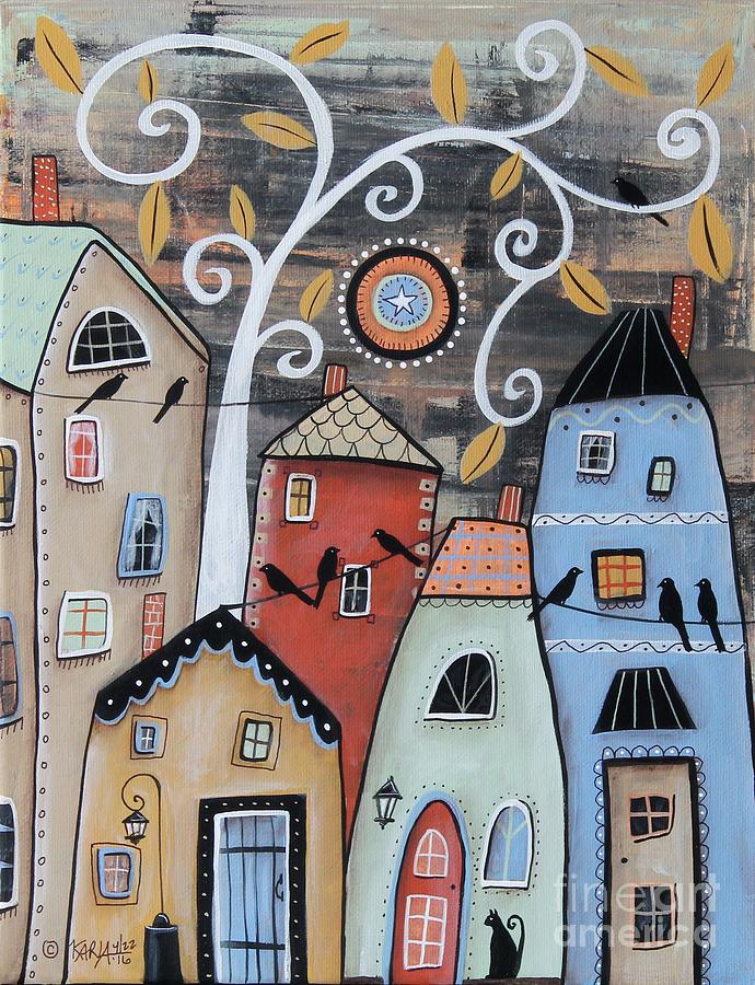 Small Town Painting By Karla Gerard