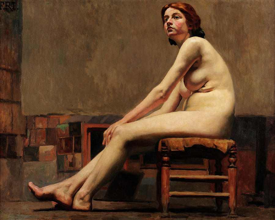 Study Of Nude Painting By Mario Villares Barbosa Fine Art America