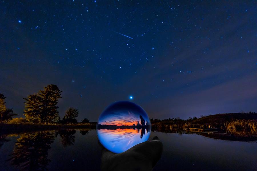 Sunset Shooting Star Photograph by Steve Kuzminski