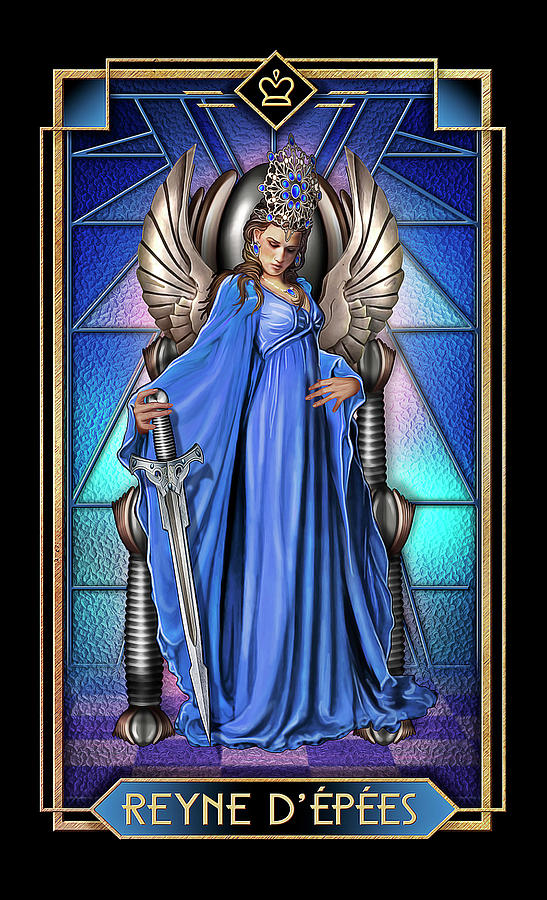 Tarot Decoratif Reyne D Epee Digital Art By Ciro Marchetti Pixels