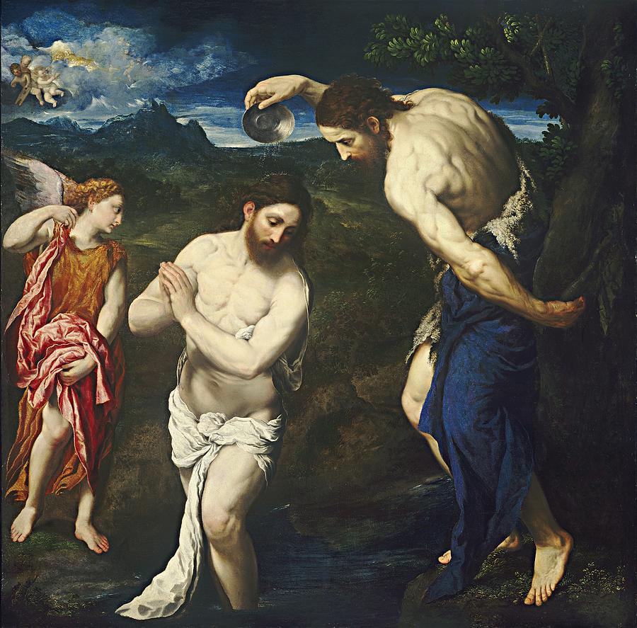 The Baptism Of Christ Painting By Paris Bordone Fine Art America