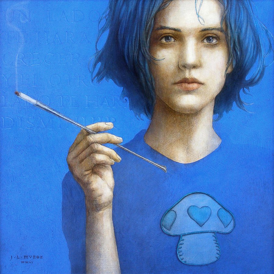 THE BLUE SMOKER CATERPILLAR from Alice in Wonderland by Jose Luis Munoz Luque - the-blue-smoker-caterpillar-from-alice-in-wonderland-jose-luis-munoz-luque