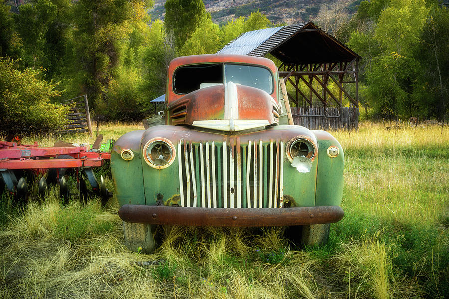 The Old Farm Truck - 1945 Ford Flatbed by TL Mair - Royalty Free and