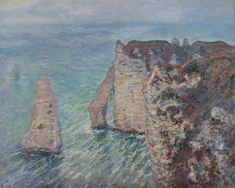 The Rock Needle And The Porte D Aval 1886 Painting By Claude Monet Pixels