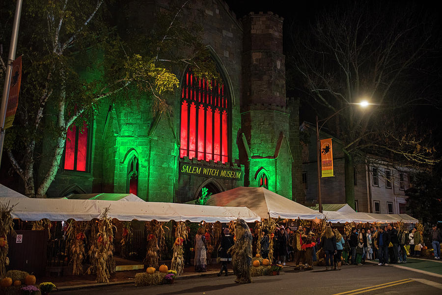 The Salem Witch Museum Halloween Weekend Salem Ma Photograph by Toby McGuire