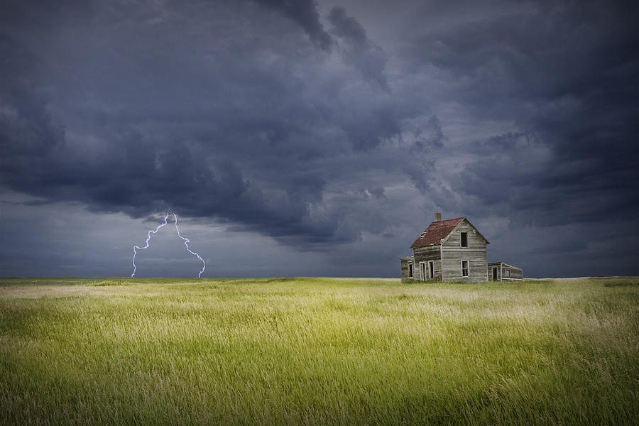 Thunderstorm On The Prairie Photograph by Randall Nyhof