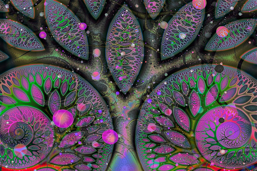 Tree Of Life Psychedelic Digital Art By Sharon And Renee Lozen