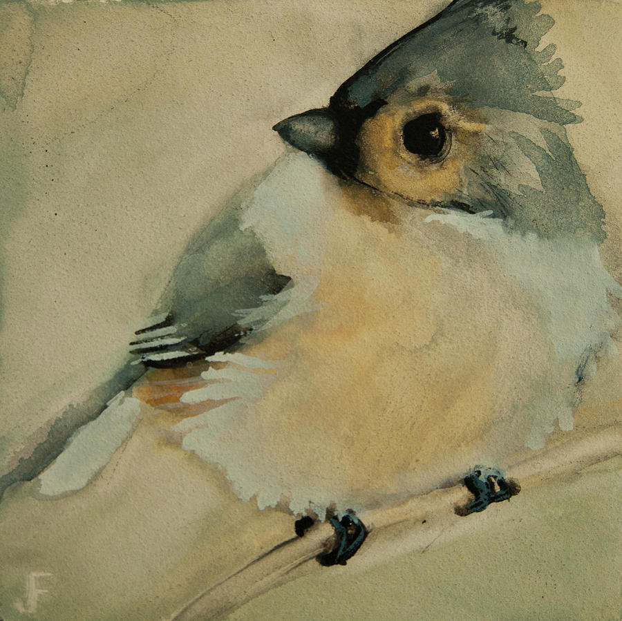 Tufted Titmouse Painting By Jani Freimann