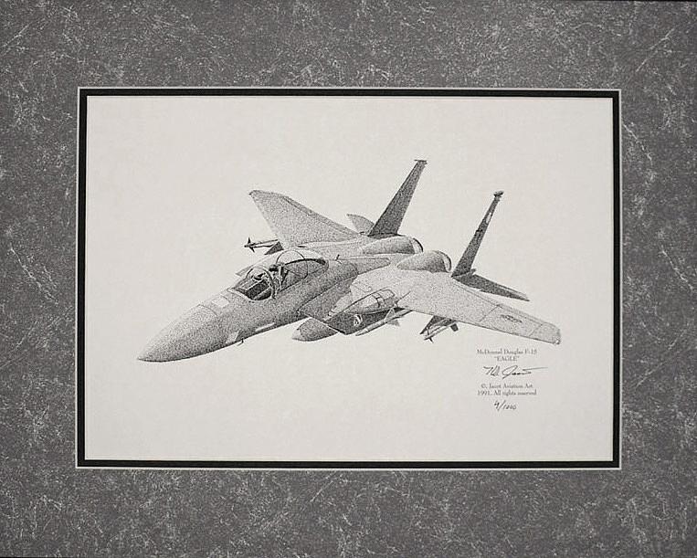 United States Air Force F15 Jet Drawing by Kevin Jacot