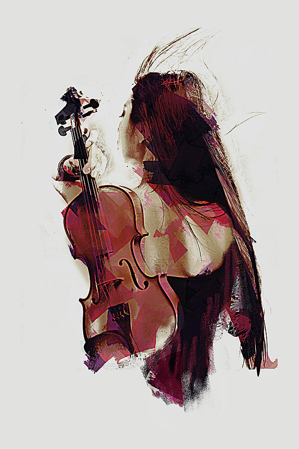 Violin Digital Art by Galen Valle