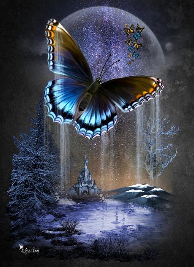 Water Wings Digital Art by Ali Oppy