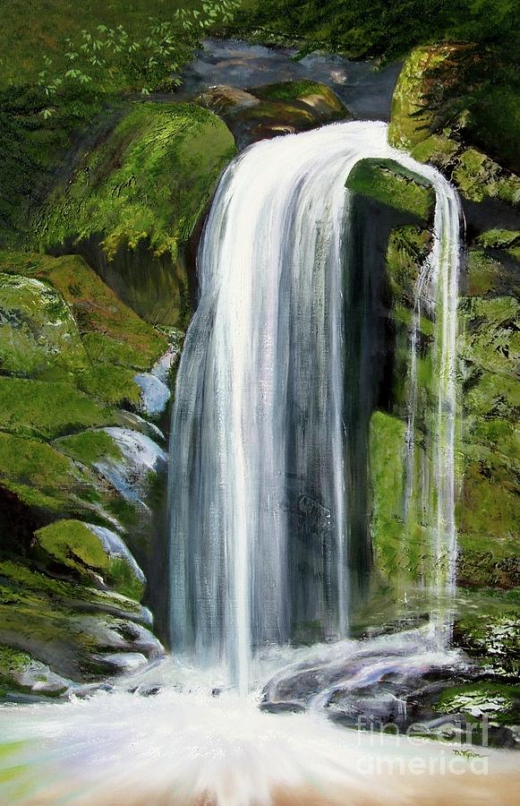 Waterfall Painting by Diana Tyson
