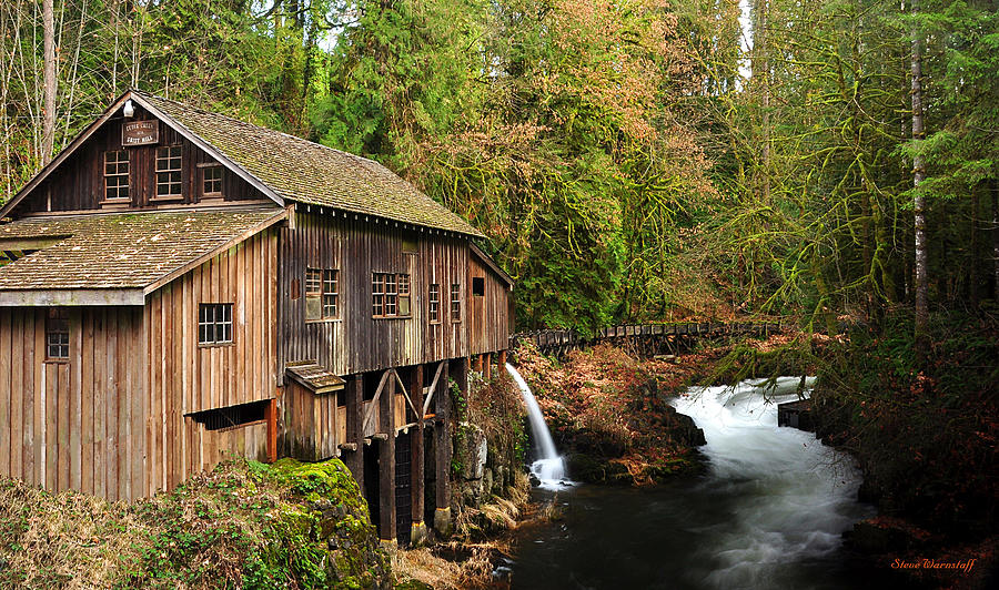 Woodland Washington Grist Mill Photograph by Steve Warnstaff